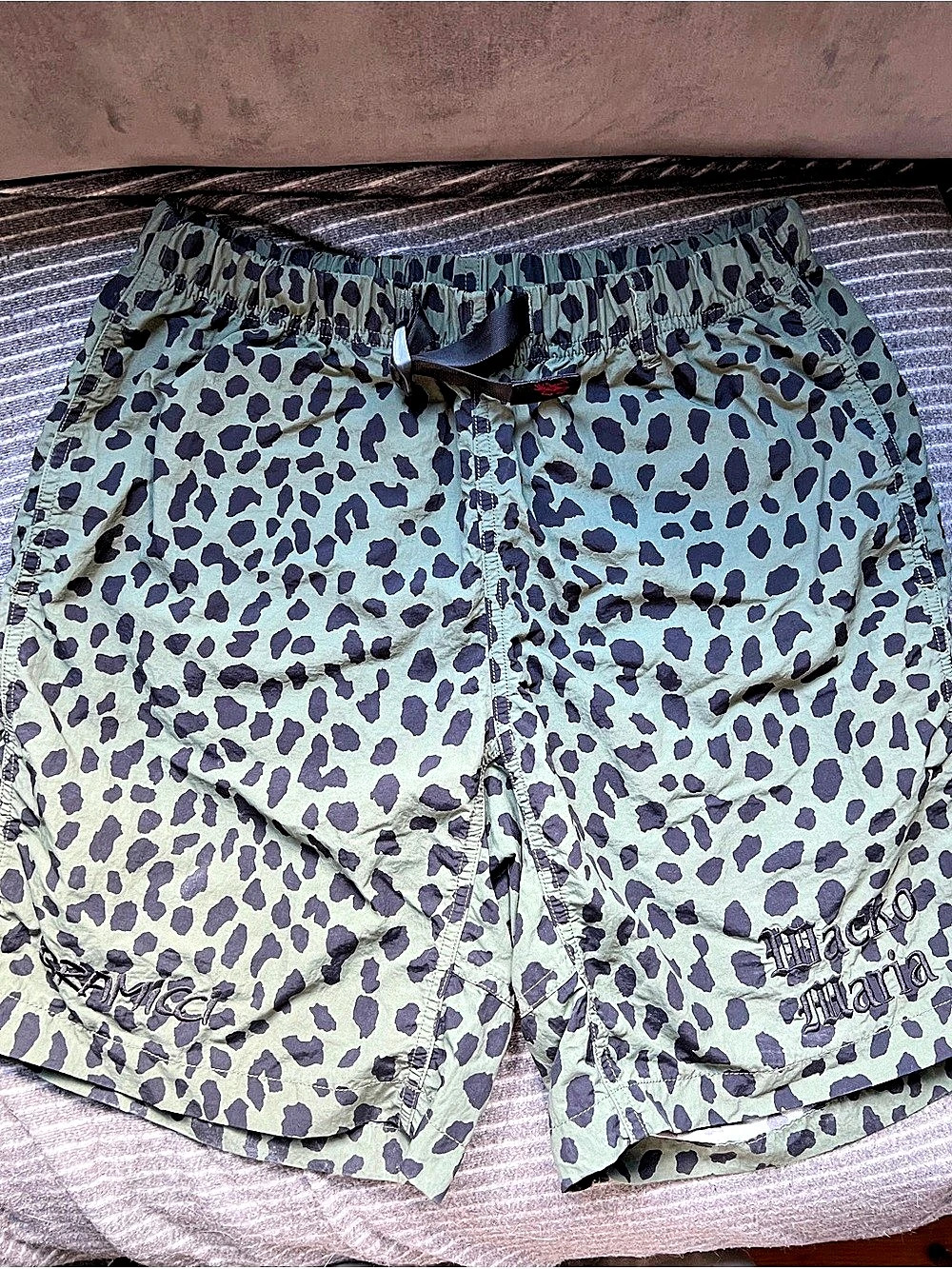 Gramicci x wacko Maria Animal Print Trunks in Green & black